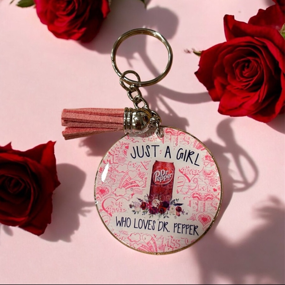 Pink Keychain with Tassel